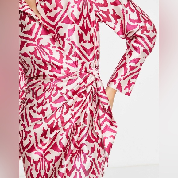 Mango printed satin dress - Picture 3 of 7